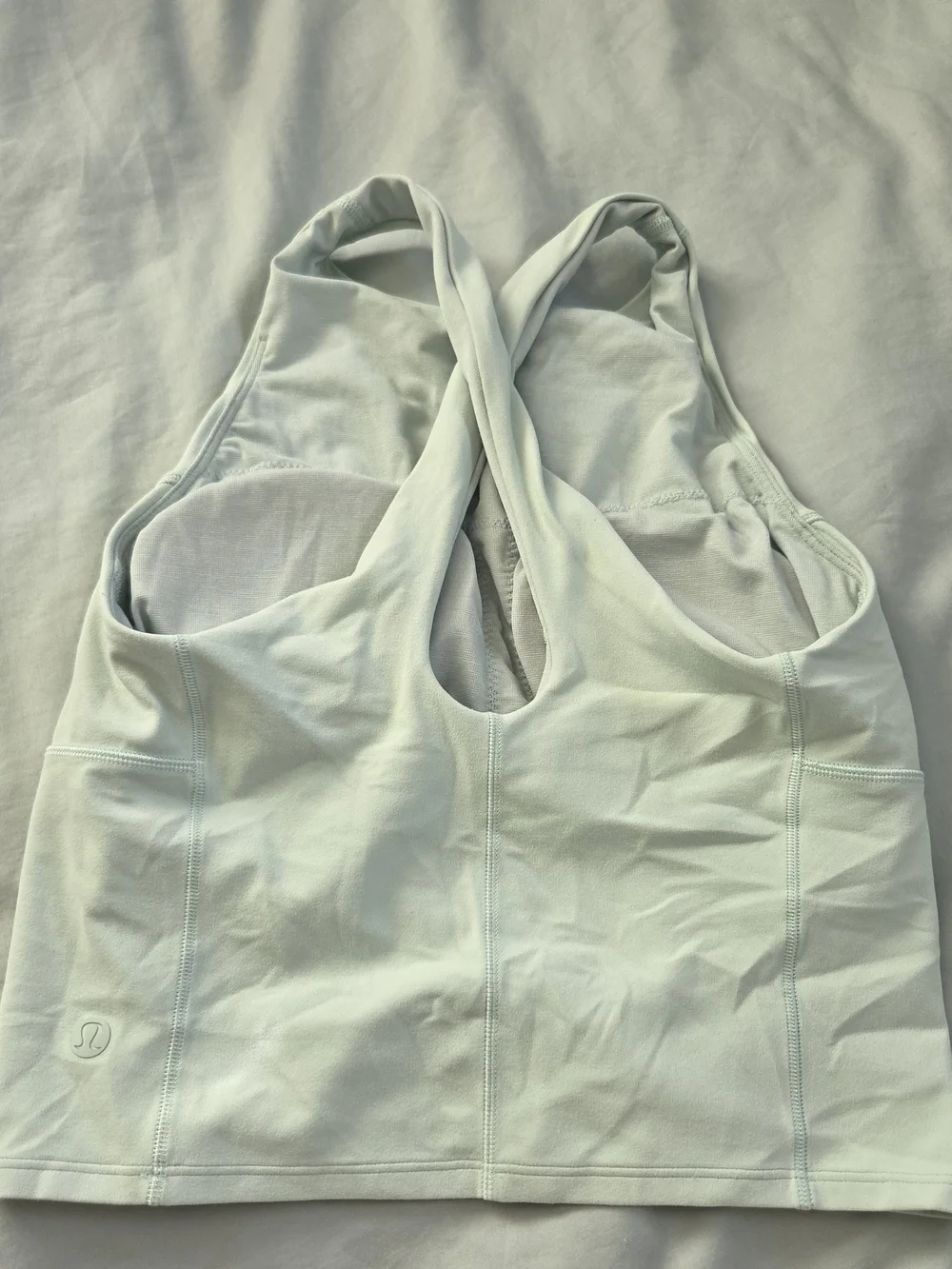 lululemon athletica Light Mint Green Racerback Crop Tank Sports Bras Size 4